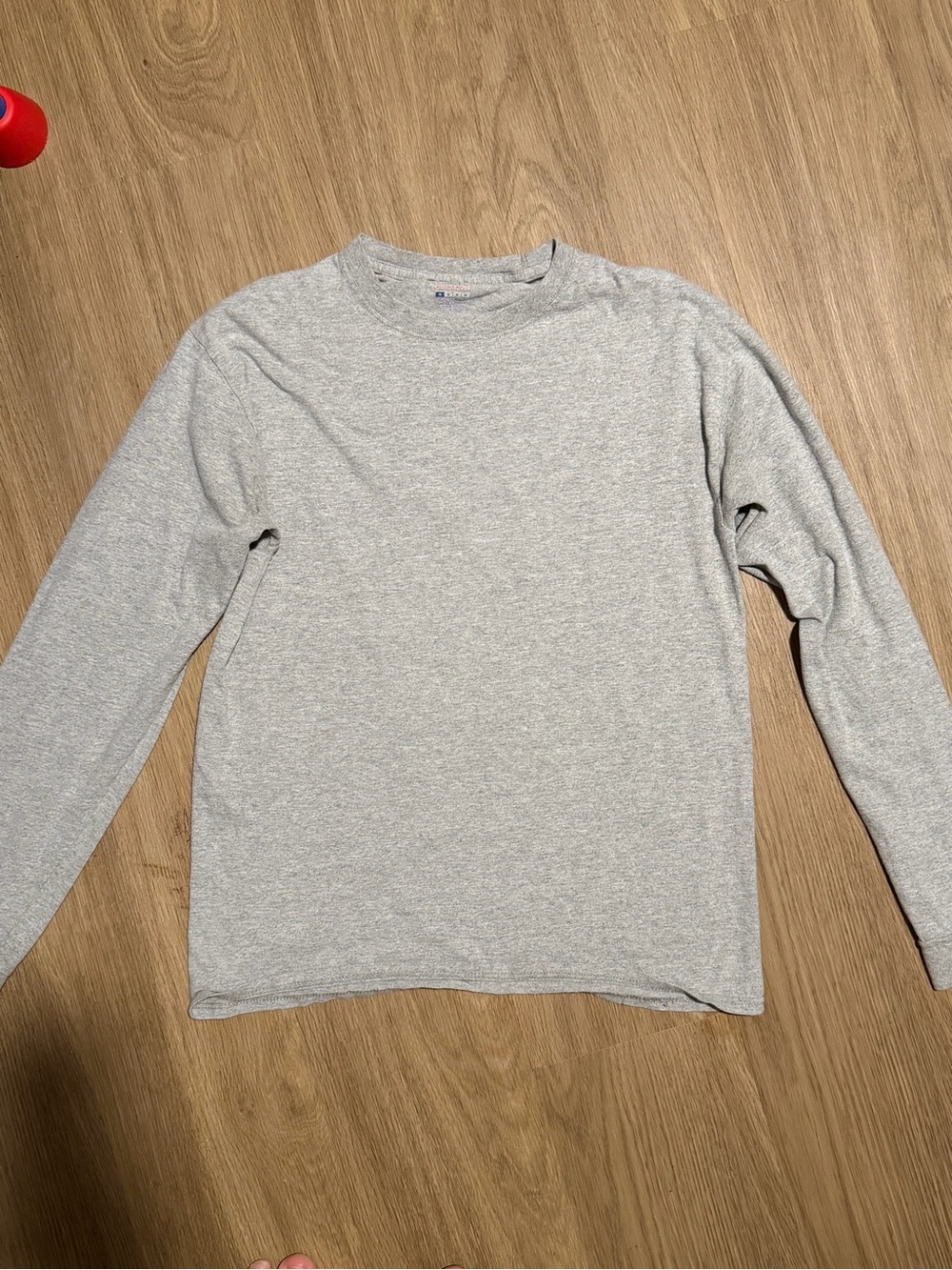 Champion Men's Long Sleeve Crewneck Shirt - Light Gray